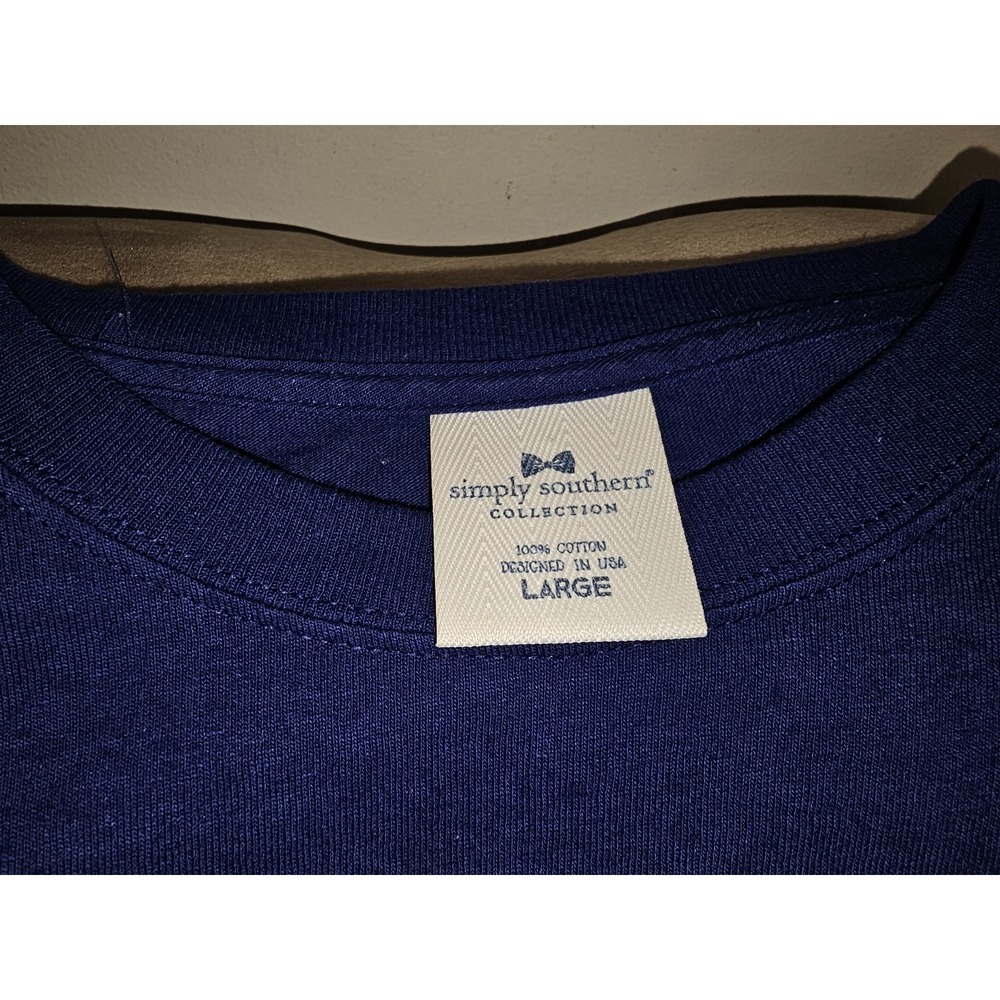 Simply Southern Womens Large Blue Long Sleeve Graphic T Shirt  Look For Stars - Picture 3 of 4